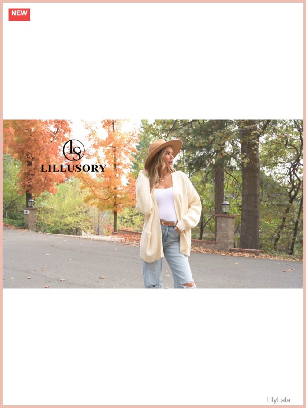Oversized Knit Cardigan Sweater with Pockets - Picture 6 of 6